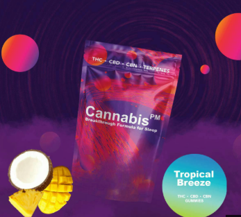 Choice Cannabis PM | Tropical Breeze | Infused Gummies | 50mg THC:CBD:CBN