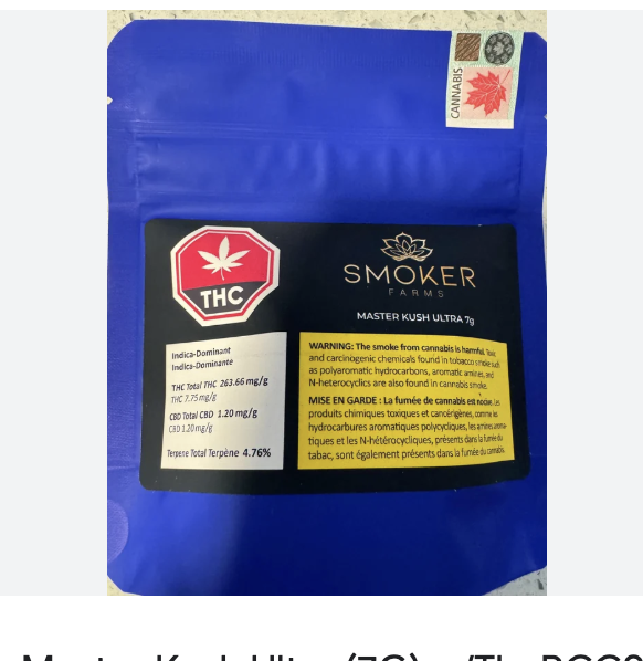 Smoker Farms - Master Kush Ultra Flower - Indica - 7g