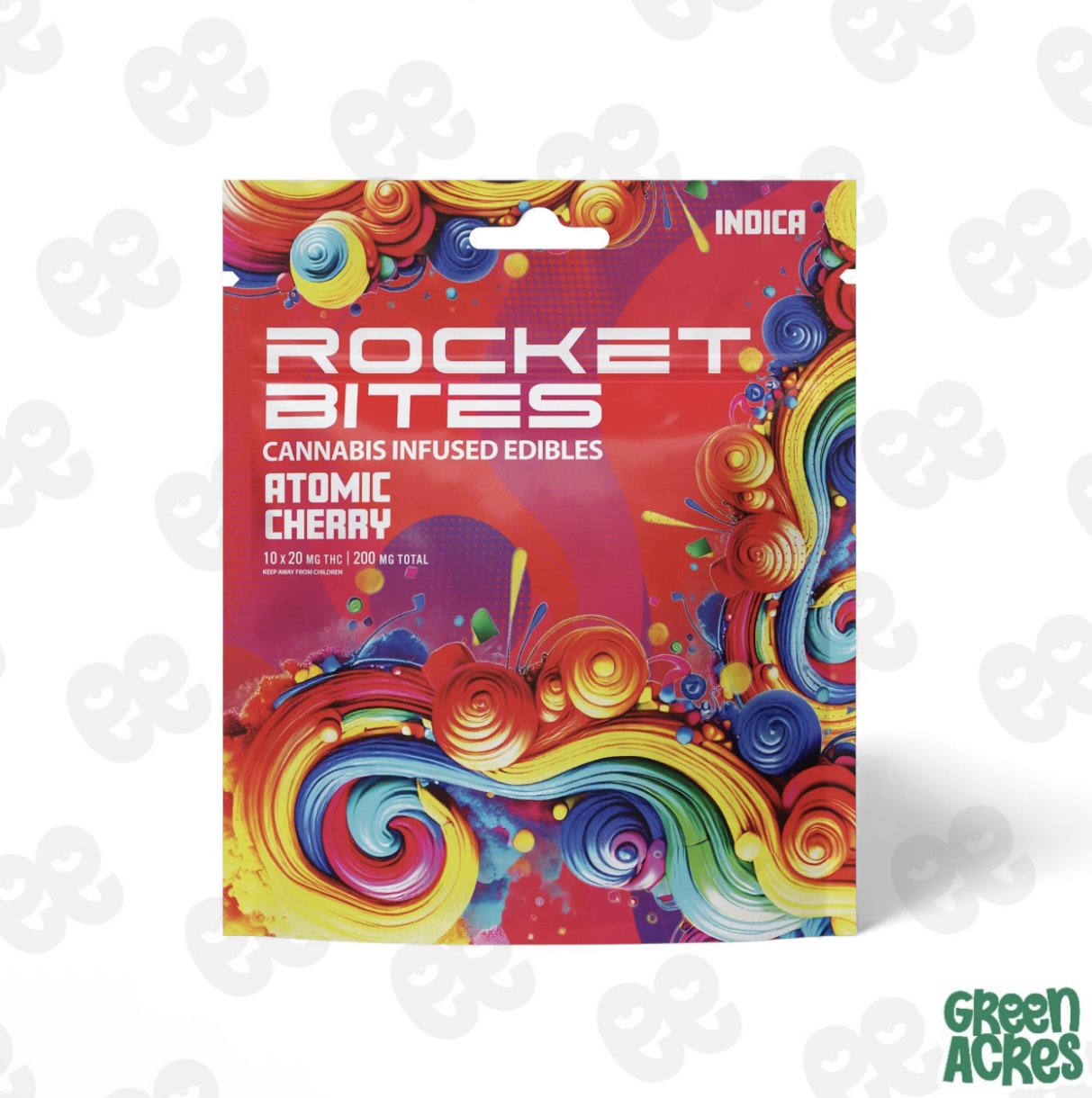 Rocket Bites: Atomic Cherry 200MG Gummies