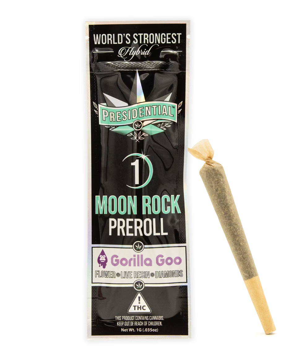 Presidential | Gorilla Goo | Distillate Diamonds Moon Rock Pre-Roll 1g