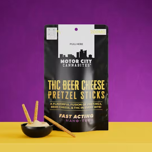 Motor City | 200mg Treats | Beer Cheese Pretzel Sticks