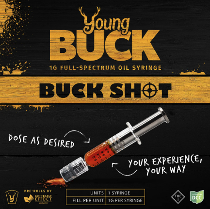Young Buck - 91r Sativa Distillate Oil Syringe