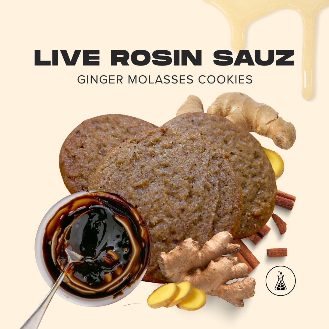 Live Rosin Sauz Ginger Molasses Cooks. 100mg 10pk