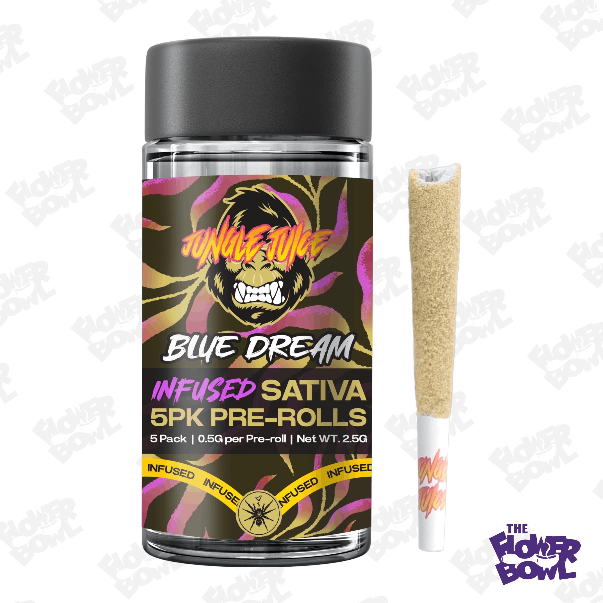 Jungle Juice: Blue Dream Infused Preroll 5pk (S) 3.5g