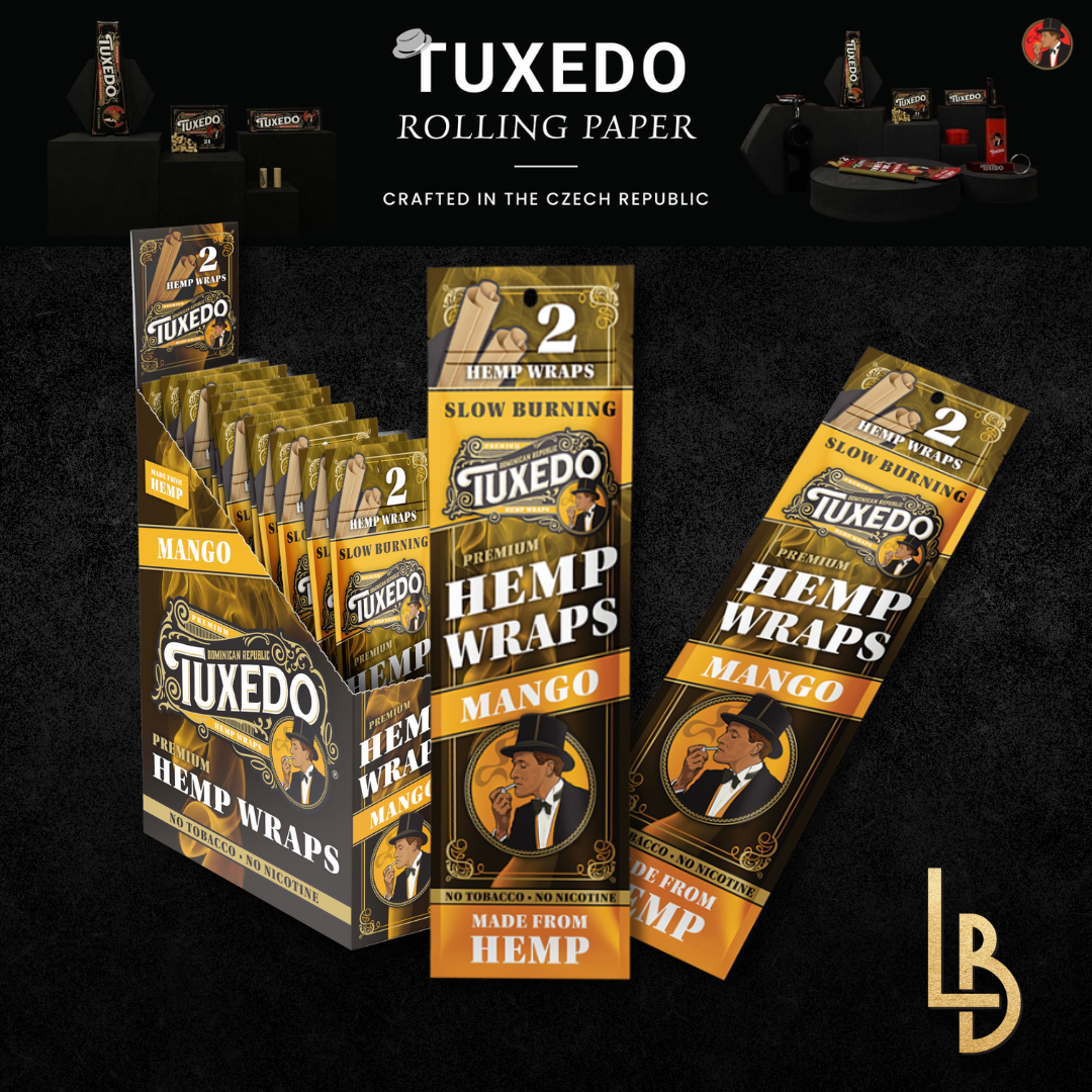 Tuxedo | Mango | Premium Hemp Wraps | 2pk