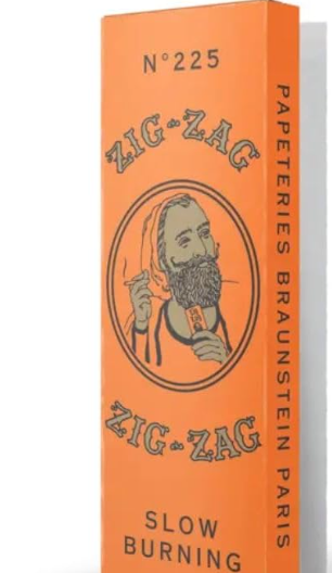 Zig Zag Orange Leaves Gummed Rolling Paper