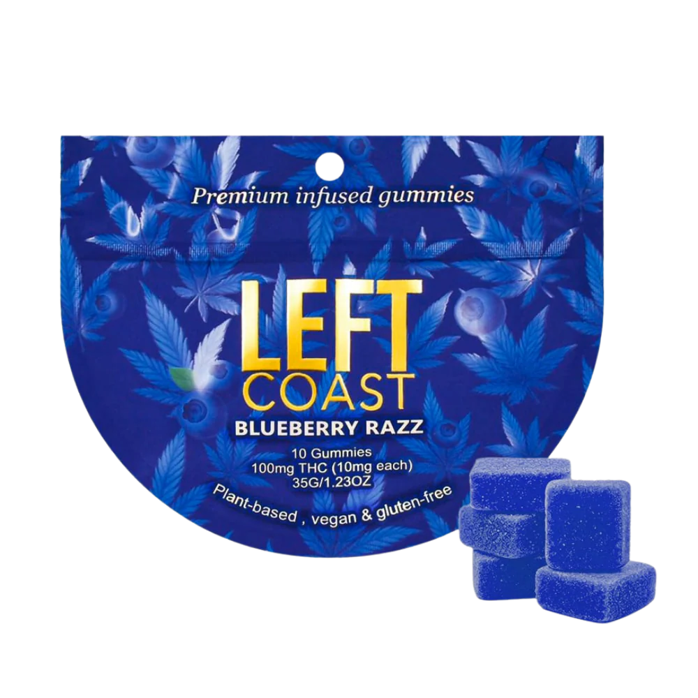 Left Coast | Blueberry Razz | Gummies | 10ct | .1g by Left Coast - edibles cannabis product