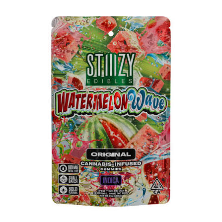 Stiiizy Edibles | Gummies | Watermelon Wave | Indica | 100mg