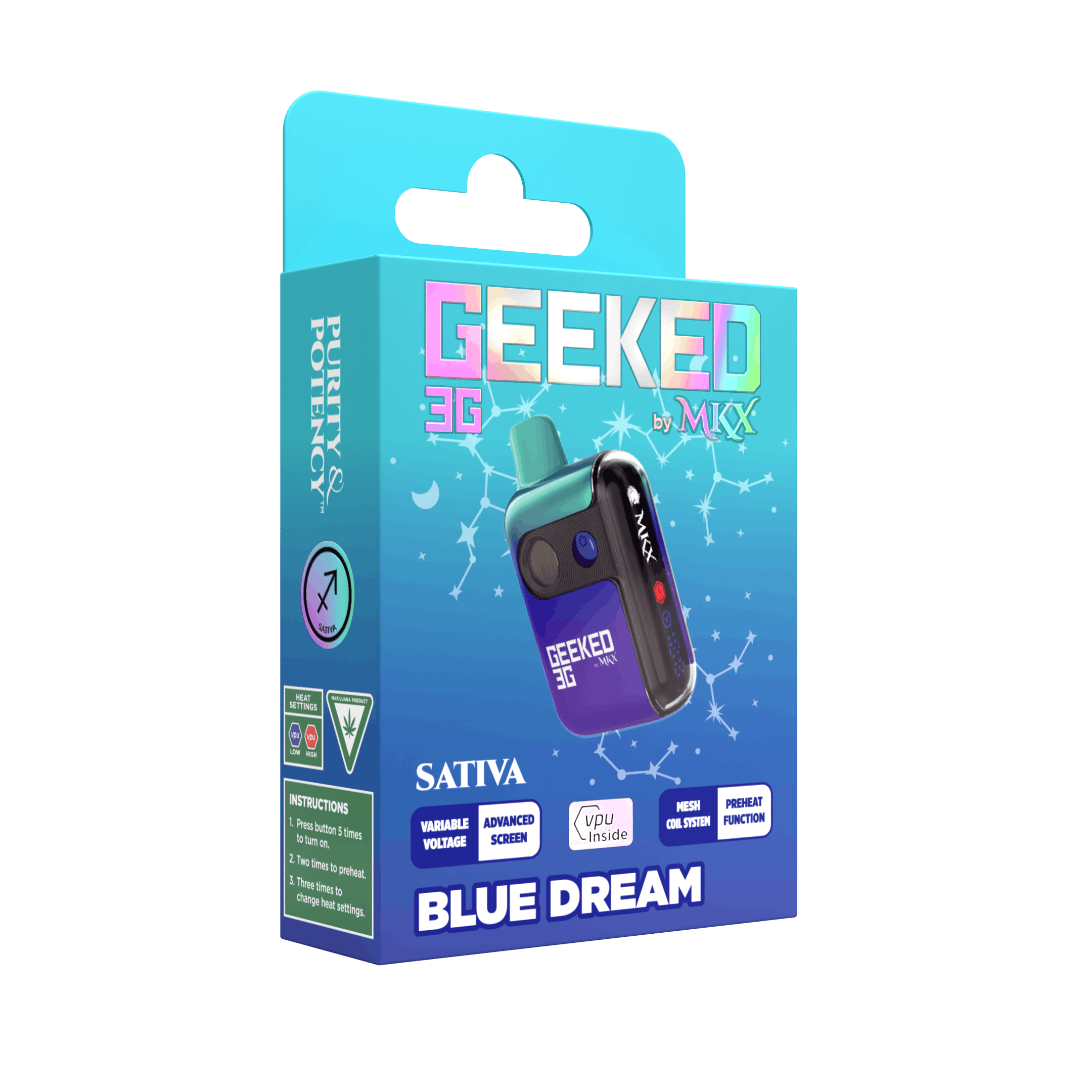 GEEKED by MKX Disposable - Blue Dream
