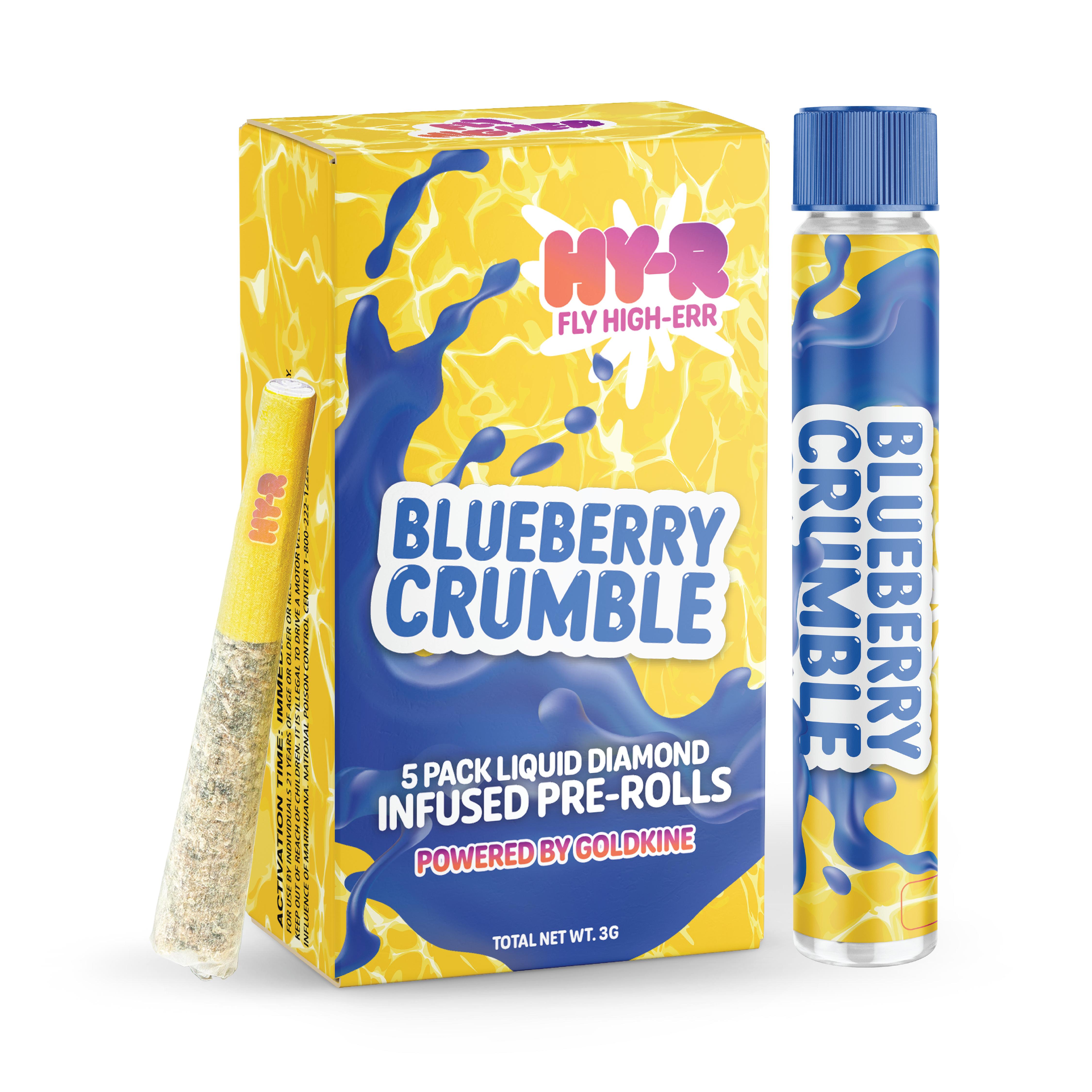 HY-R | Blueberry Crumble | Infused Pre-Rolls | 5-Pack