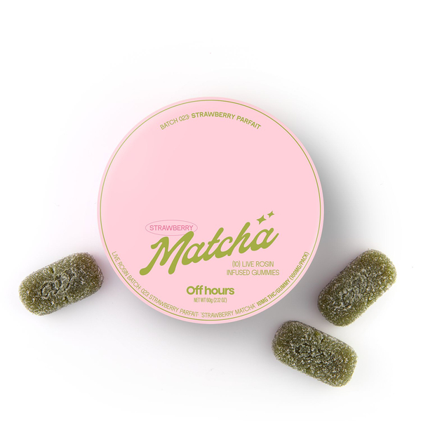 Off Hours | Strawberry Matcha | Live Rosin Gummies 100mg THC at