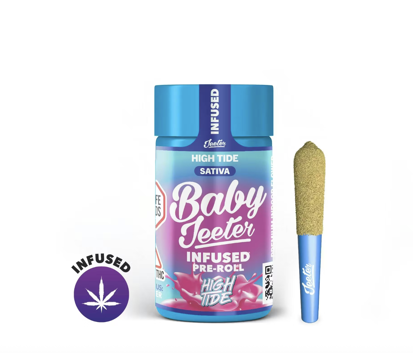 Infused Baby Jeeter 0.5G x 5 (2.5g) Preroll - High Tide