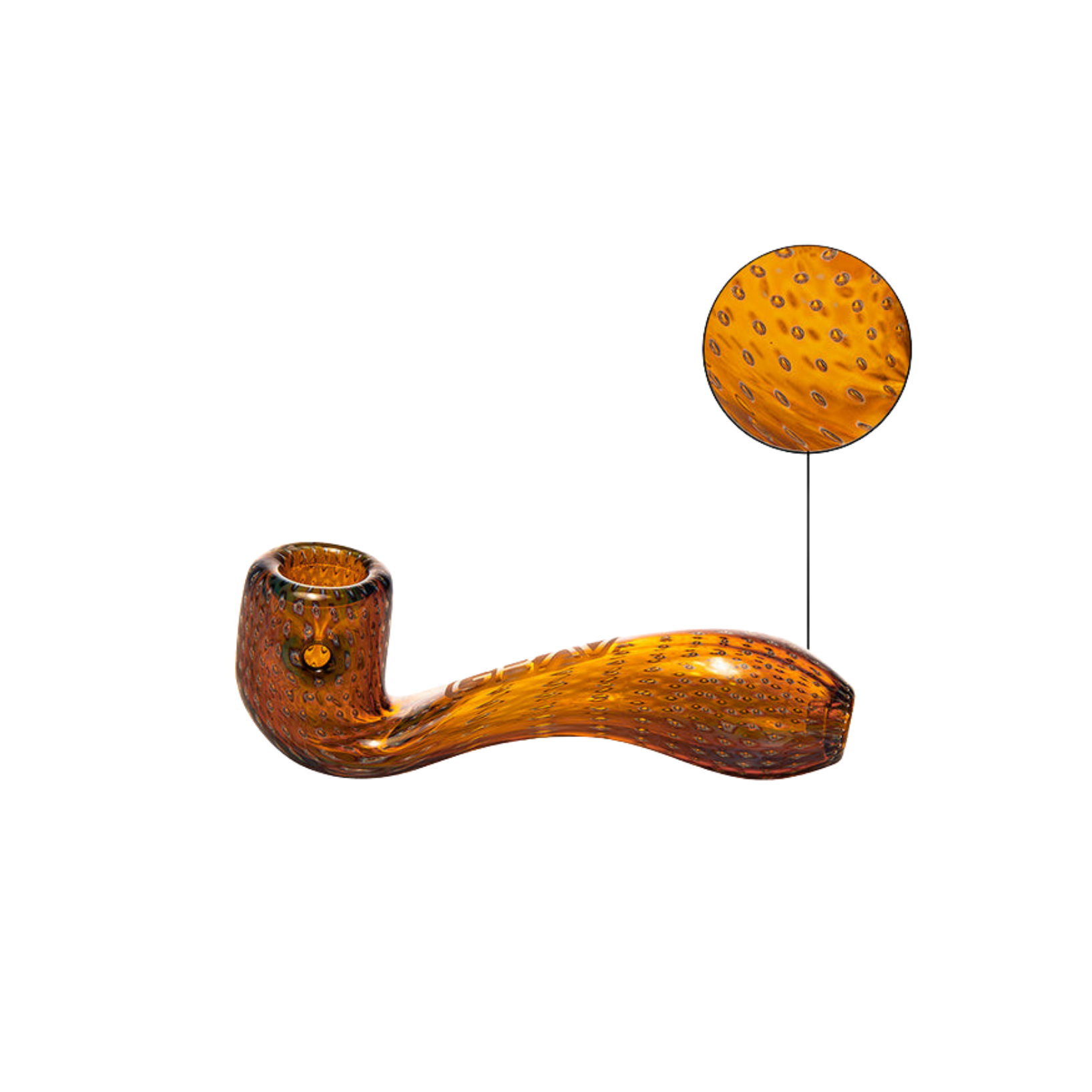 GRAV - Bubble Trap Mini Sherlock Hand Pipe - Amber