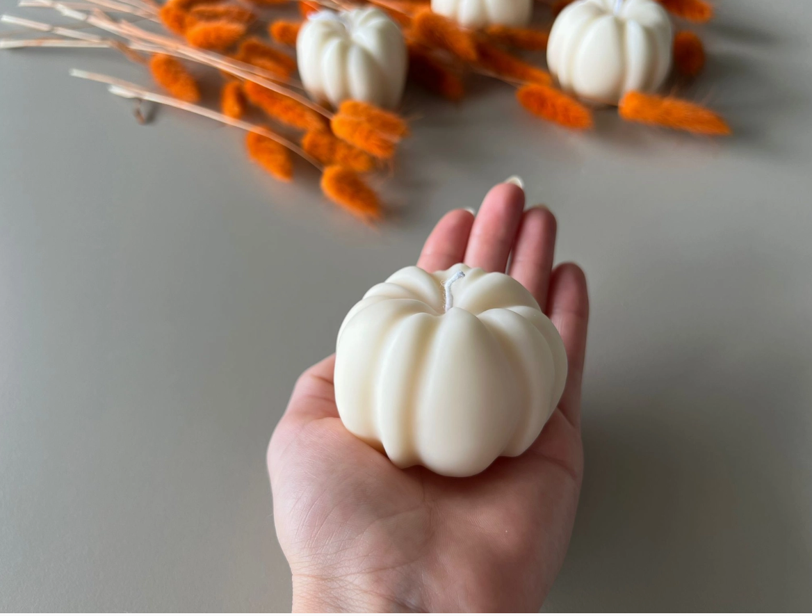 Pumpkin Shaped Soy Candle