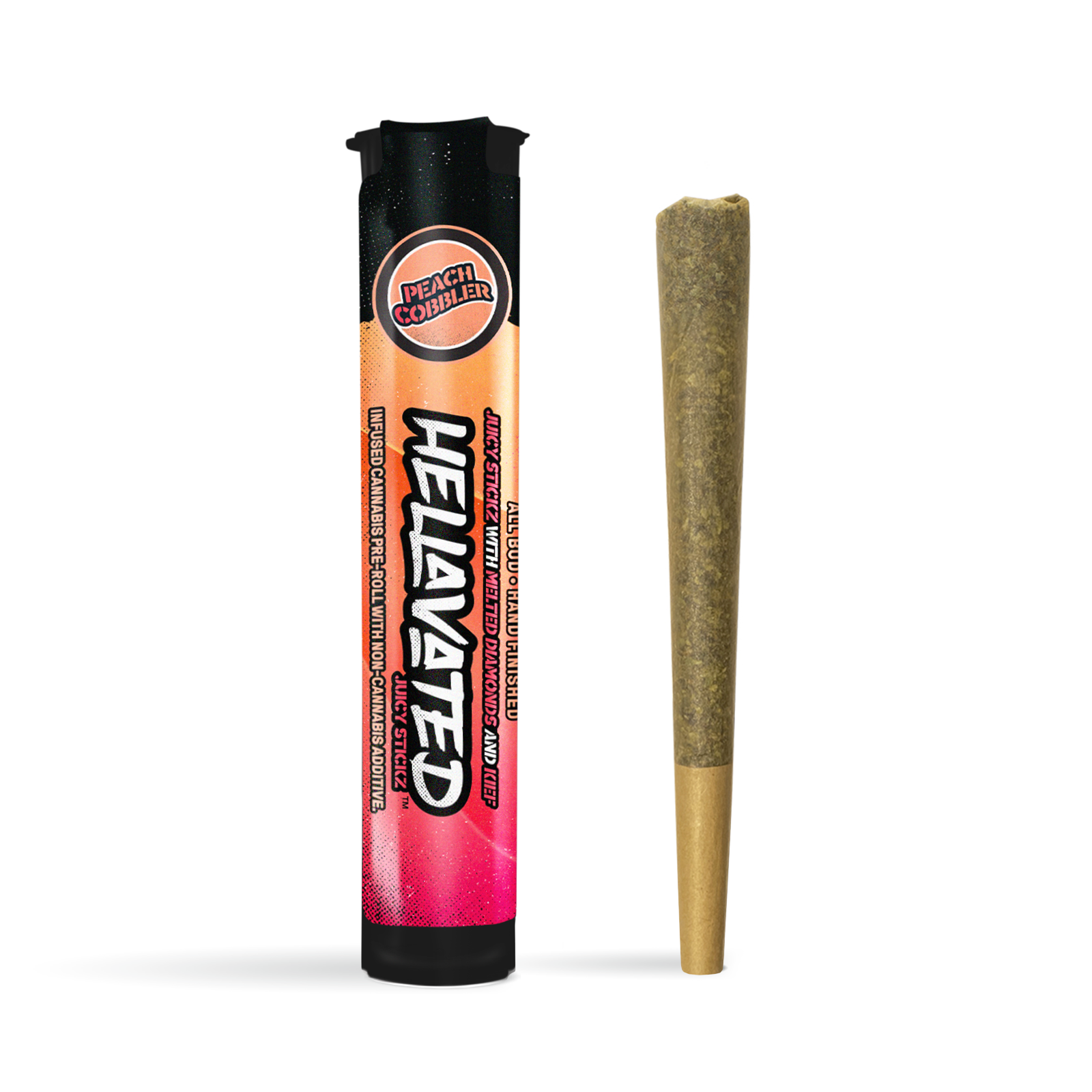 .75G Hellavated Juicy Stickz Infused Pre-roll - Peach Cobbler