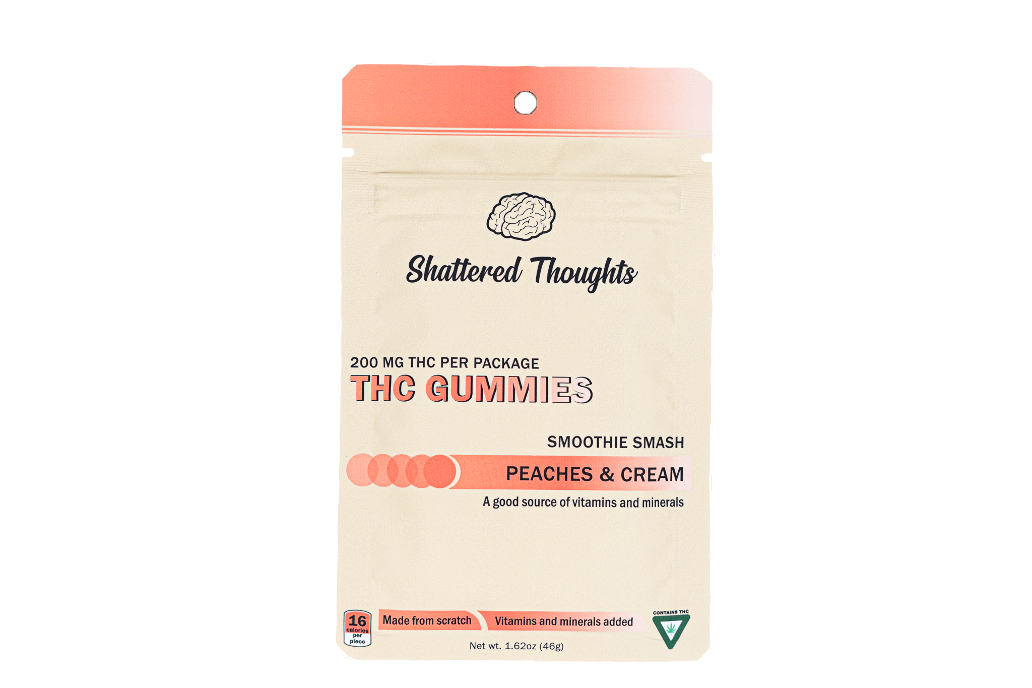 200mg Peaches & Cream Gummies - Shattered Thoughts