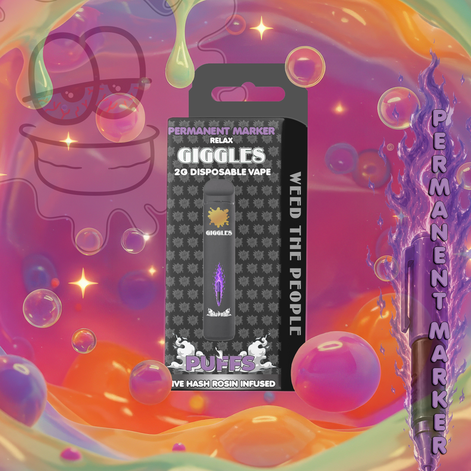 Giggles Puffs | Permanent Marker | Disposable | 2g