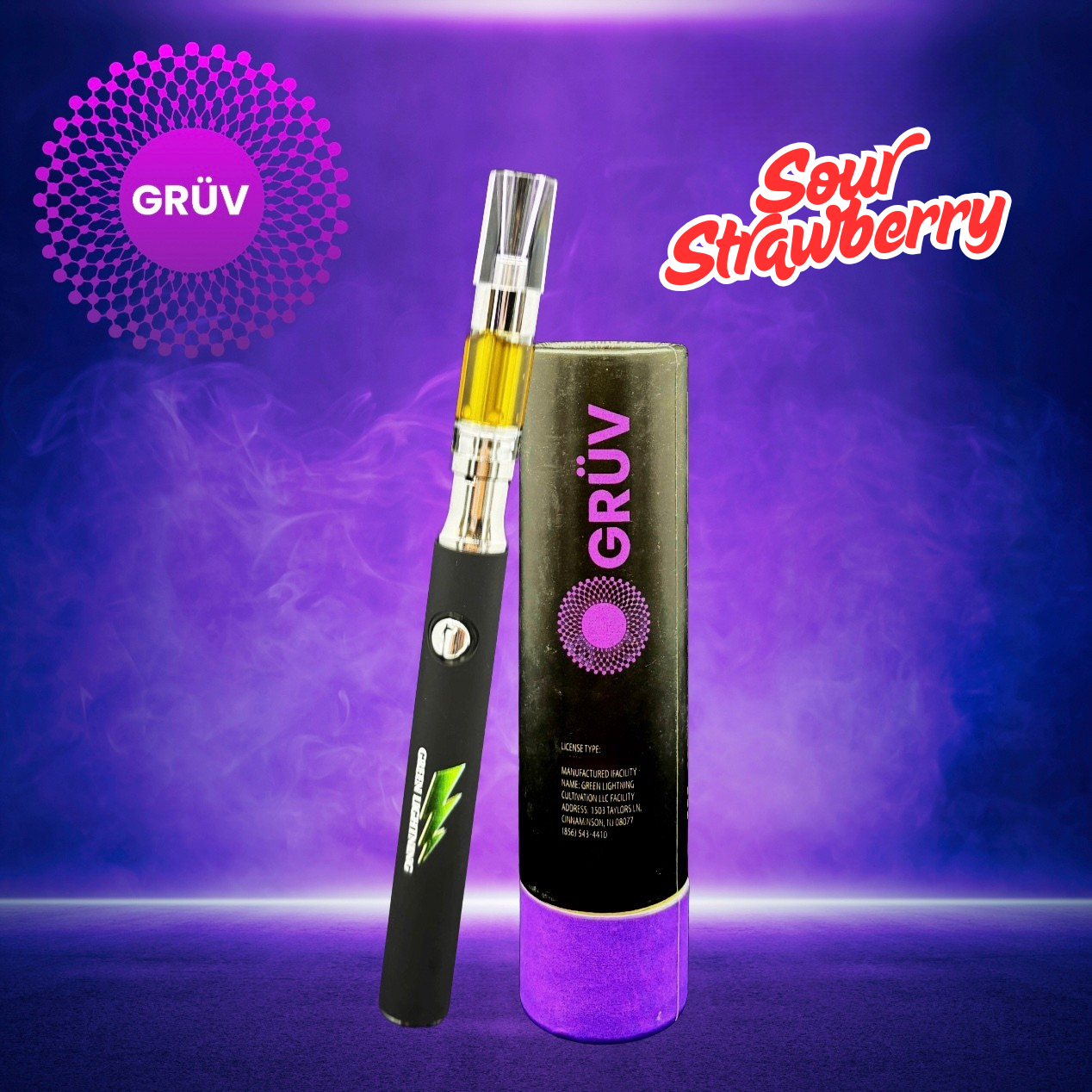 Sour Strawberry Live Rosin Cartridge