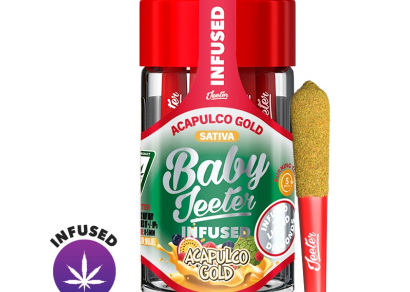 Infused Pre-Roll | QUAD Infused | Acapulco Gold | .5gx5 | Jeeter
