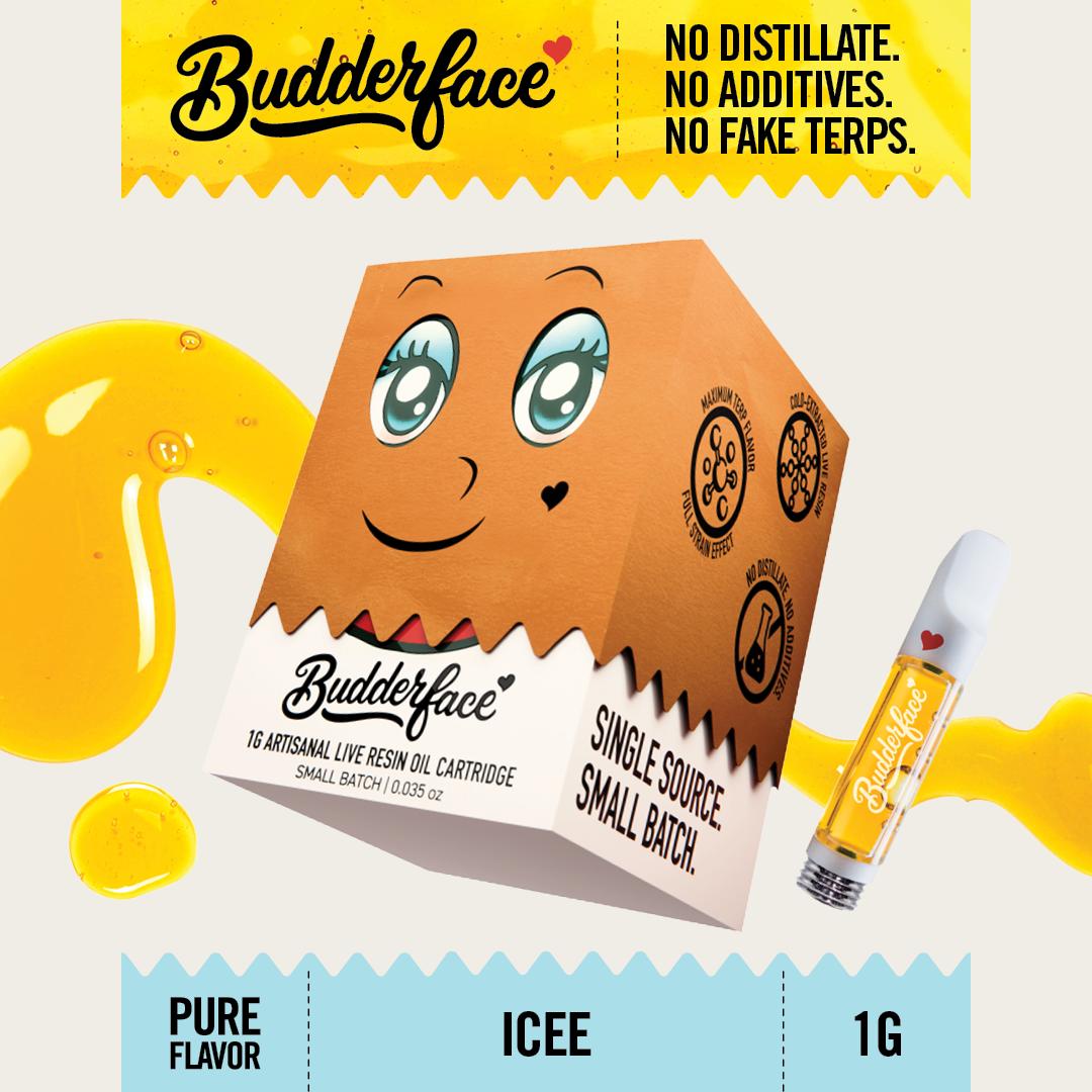 BUDDERFACE | Icee | 1G | Artisanal Live Resin 510 Vape Cart