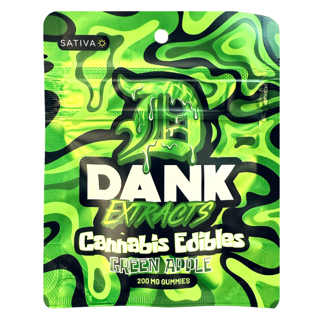 Dank Extracts - 200MG Gummies - Green Apple
