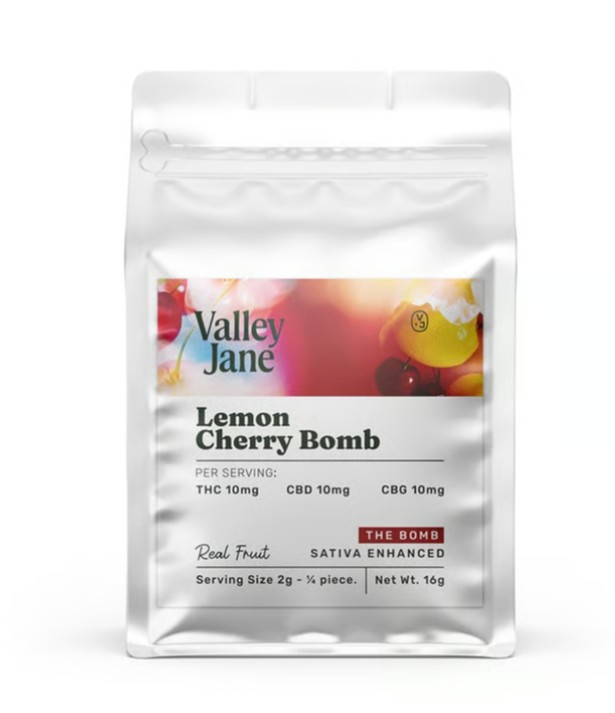 Lemon Cherry Bomb | Sativa | 1:1:1 THC:CBD:CBG | 2 Pack Gummies | 80mg