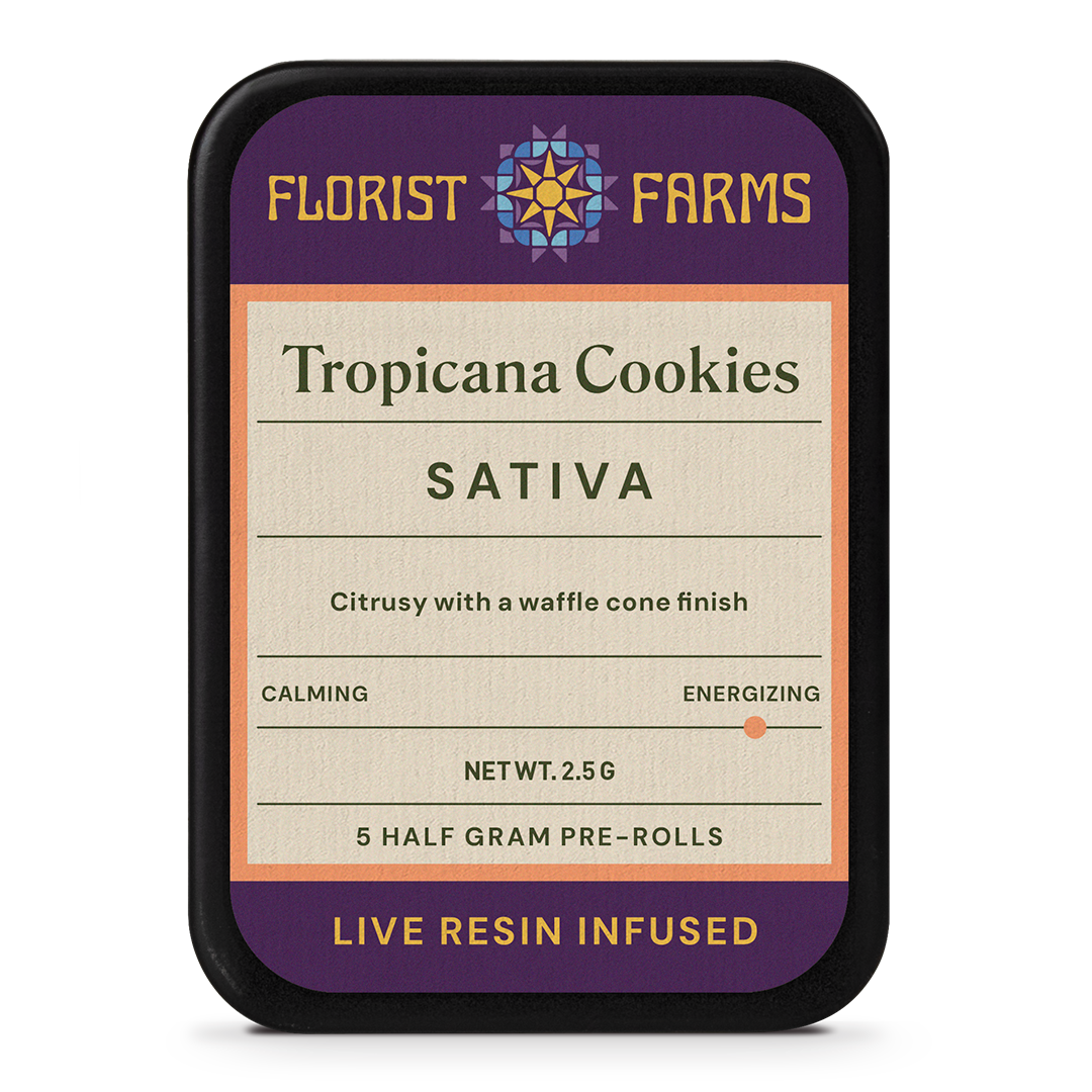 Tropicana Cookies | Infused Live Resin | Half Gram Pre-Rolls | 5pk