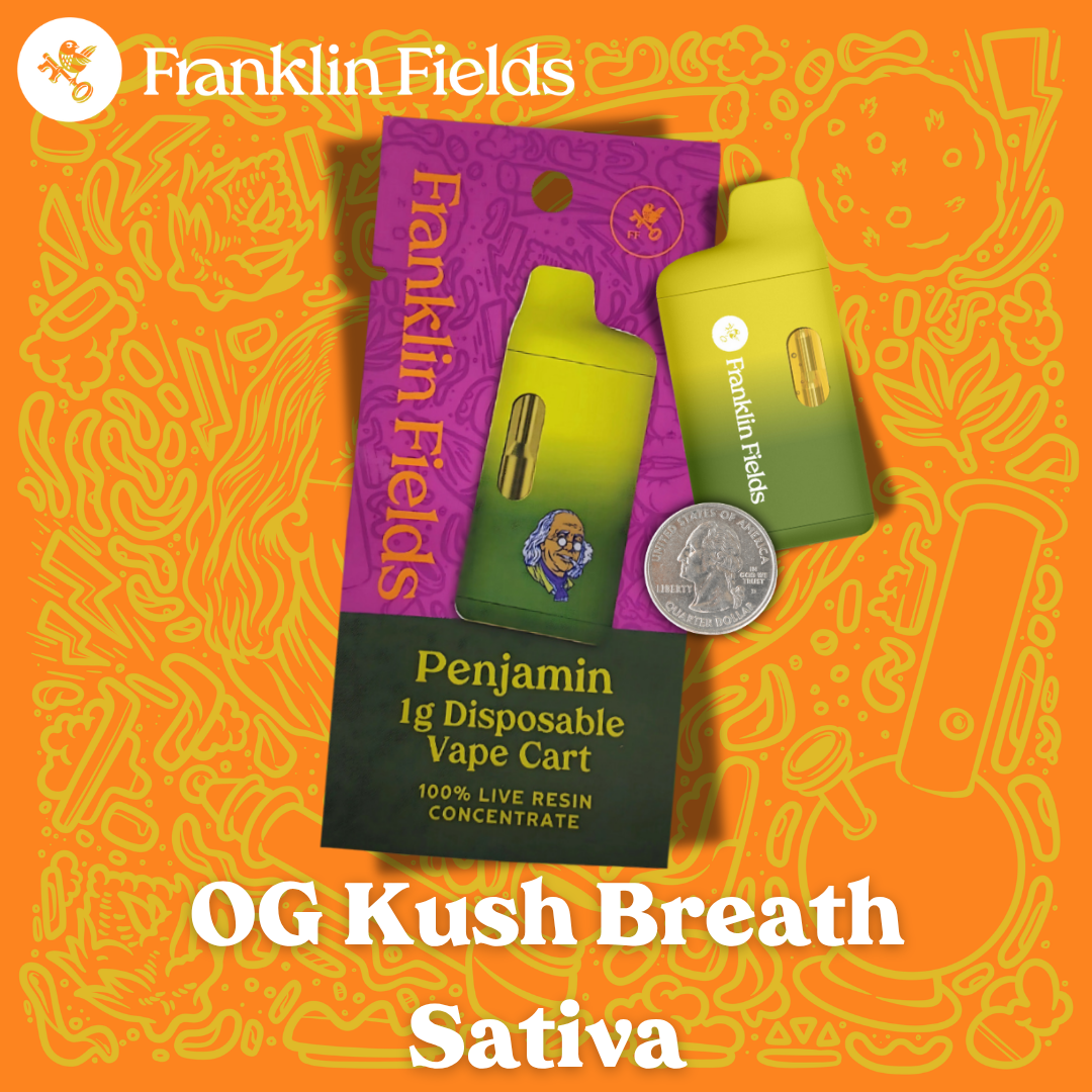 Franklin Fields | Og Kush Breath Live Resin Disposable Vape (Sativa)