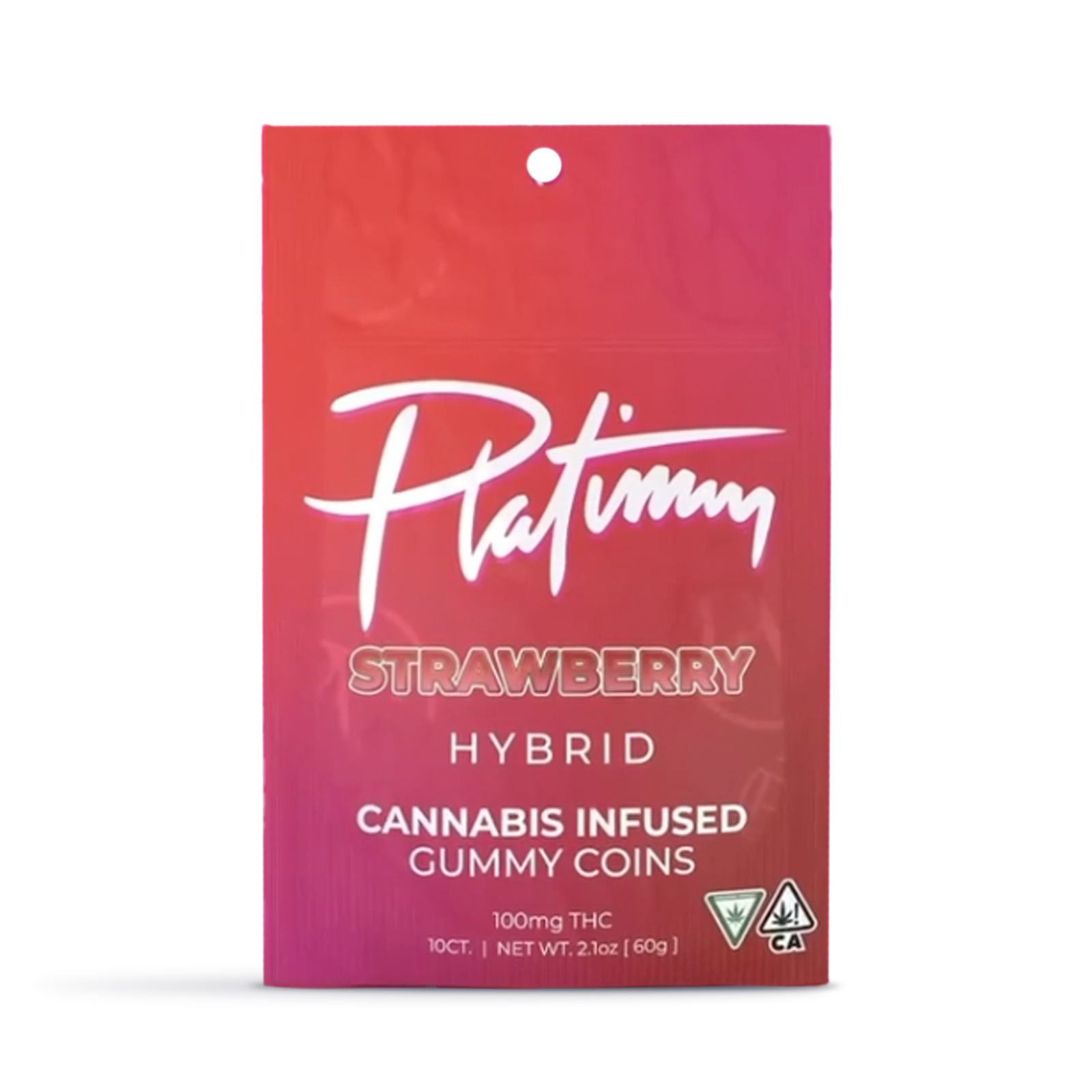 Strawberry Hybrid Gummy Coins 10-pack