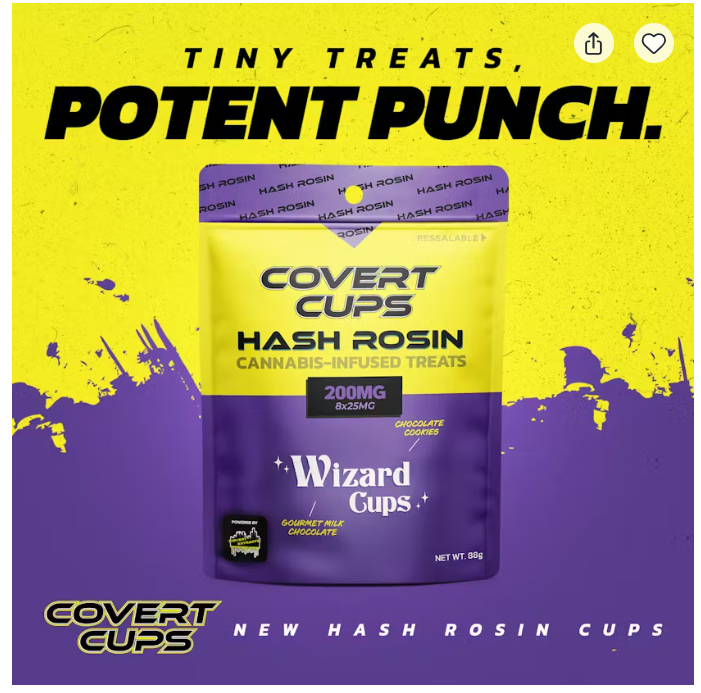 Covert Cups - Wizard (Oreo) - 200mg Hash Rosin