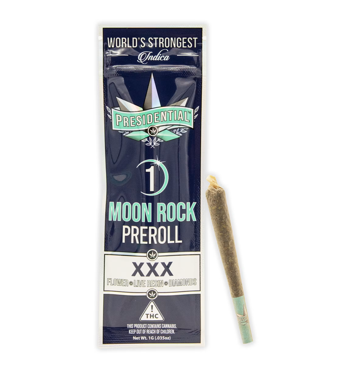 Presidential | XXX | Distillate Diamonds Moon Rock Pre-Roll 1g