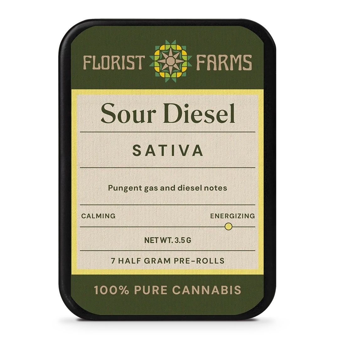 Florist Farms - Sour Diesel - 7pk Pre Rolls (.5g each)
