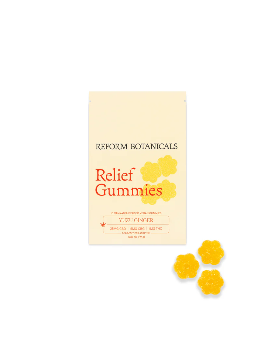 Relief | Yuzu Ginger | 10 Pack Full Spectrum CBD Gummies