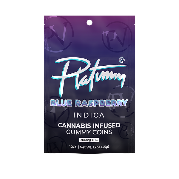 Platinum Vape Gummies Blue Raspberry 200mg