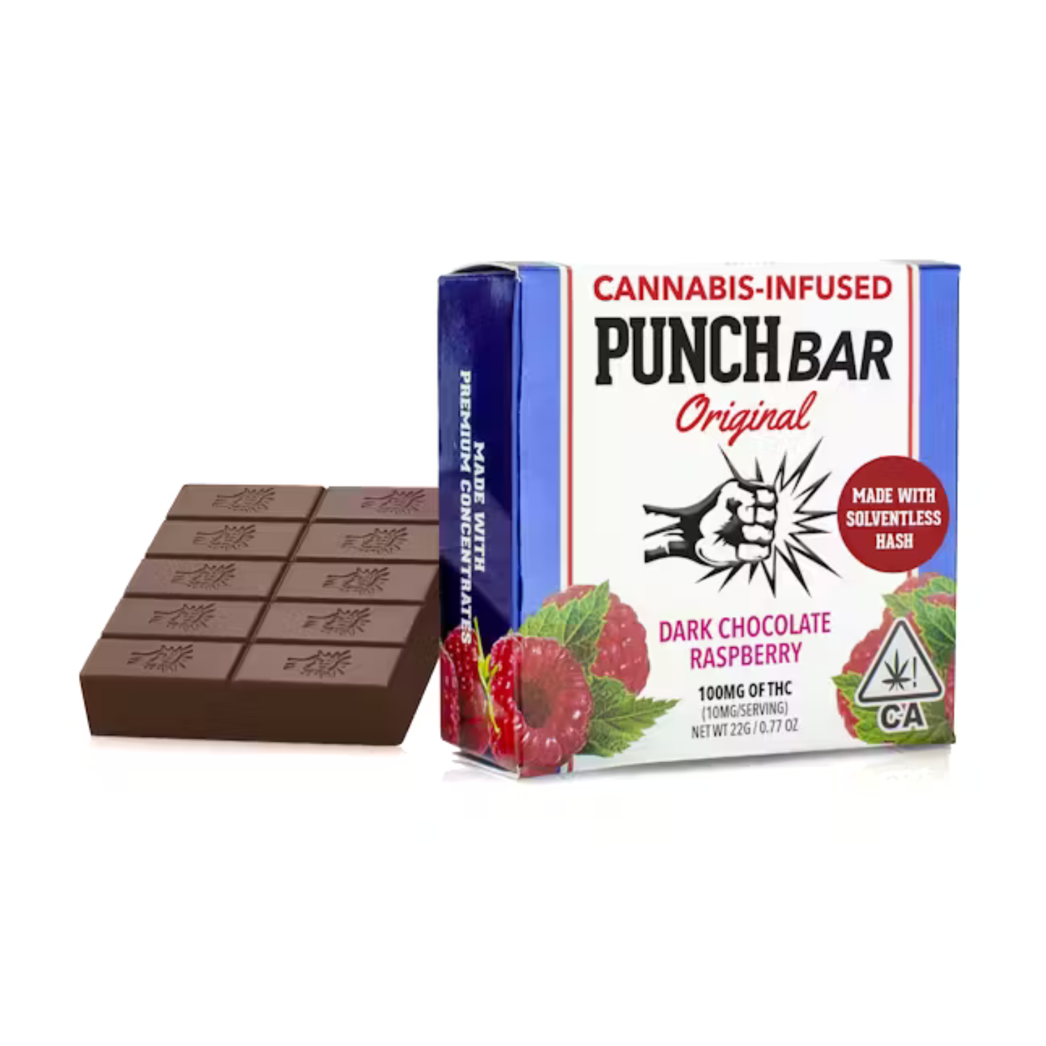 Punch | Chocolate | Solventless | Dark Chocolate Raspberry | 100mg