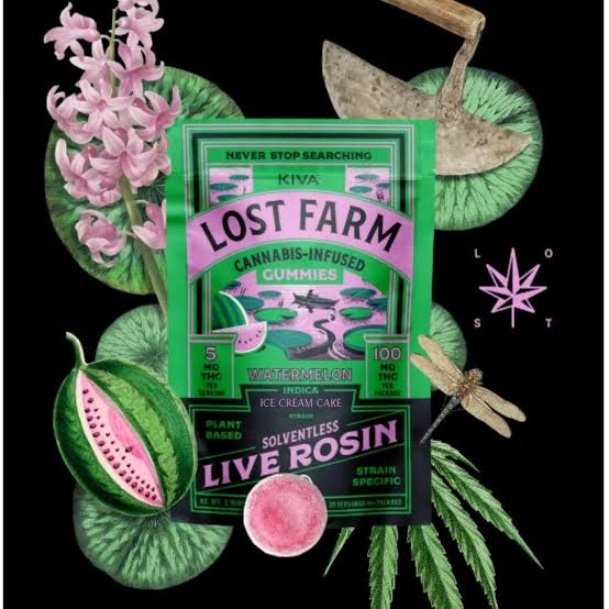 Watermelon x Ice Cream Cake Live Rosin Gummies 100mg (10ct)
