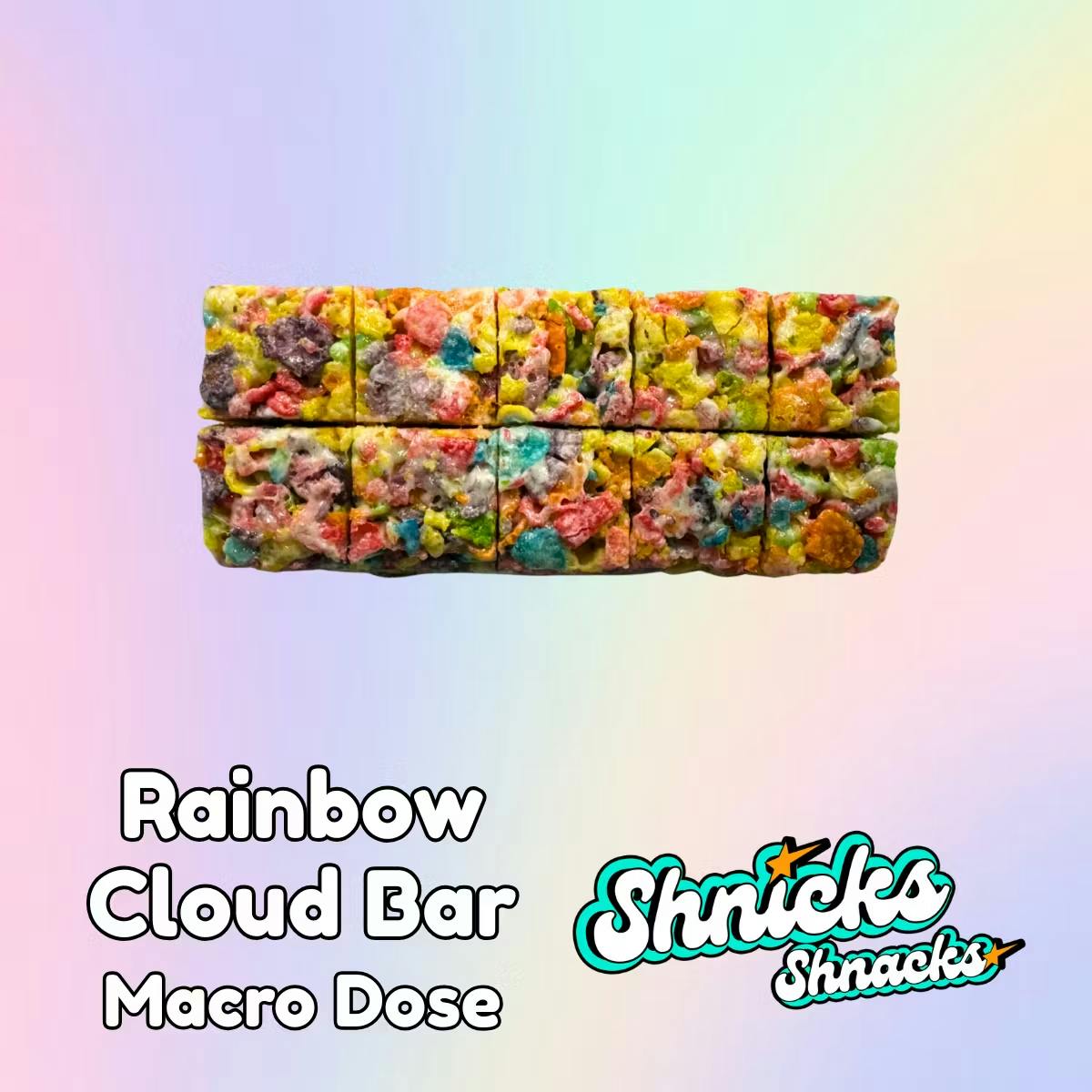 Shnicks Shnacks Macro Bar - Rainbow Cloud - 100mg - Edible