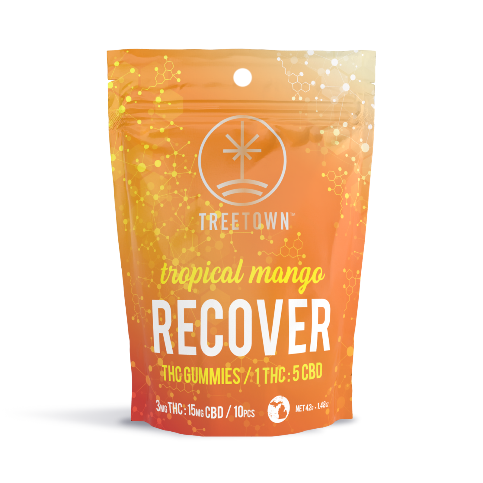 1:5 | Recover | Tropical Mango | 3mg THC x 15mg CBD | 10pk | TreeTown
