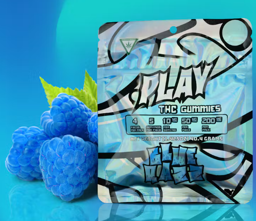 PLAY | Blue Raspberry | Infused Gummies | 200mg | Hybrid