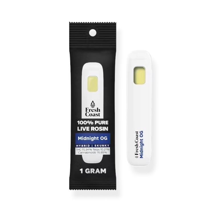 Fresh Coast - 1g Live Rosin Disposable Vape - Midnight OG