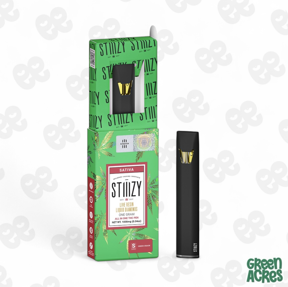 Green Crack 1G Liquid Diamond Disposable Vape!