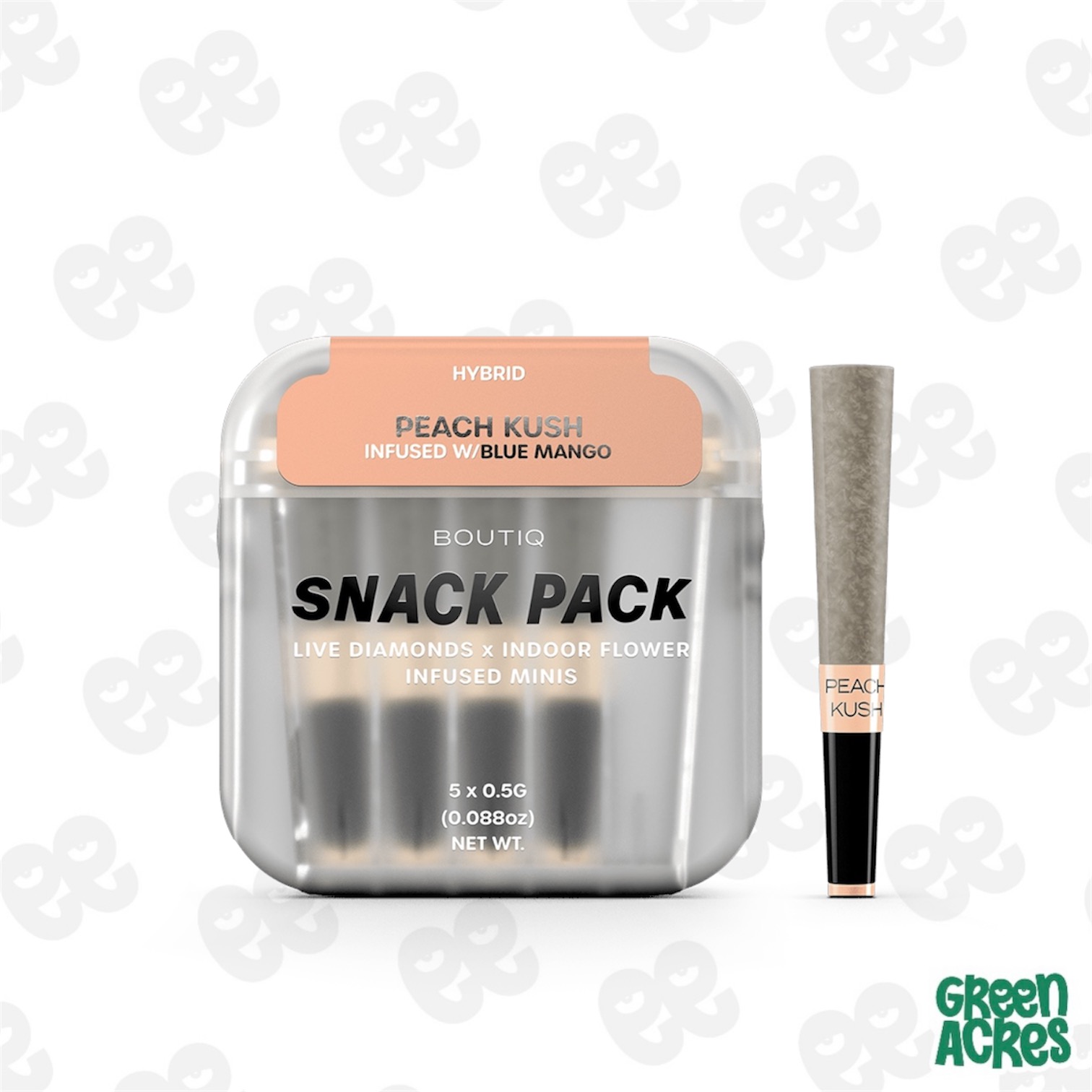 Boutiq: Peach Kush 5pk Infused Snack Pack (5x0.5g)
