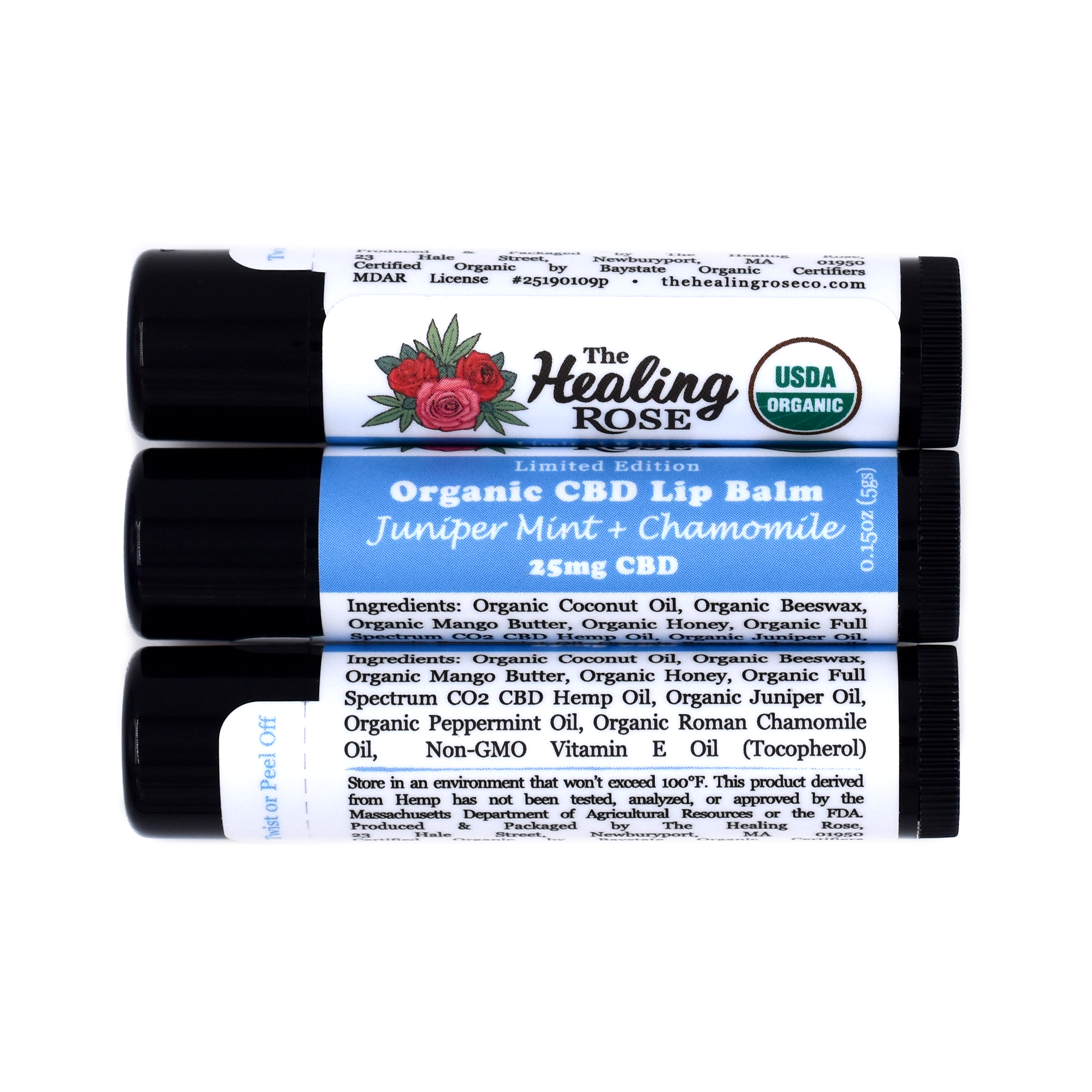 Organic Juniper Mint w. Chamomile Lip Balm *limited edition* | 25mg