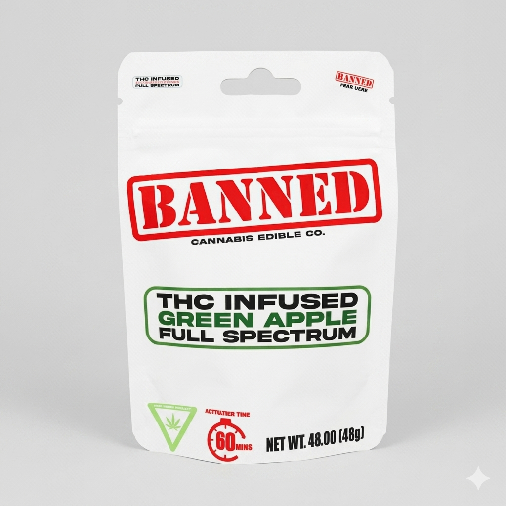 Banned - 200mg Gummies - Green Apple