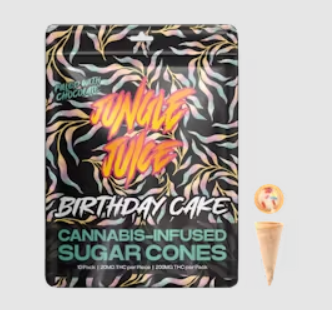 Junglejuice Birthday Cake Sugar Cones