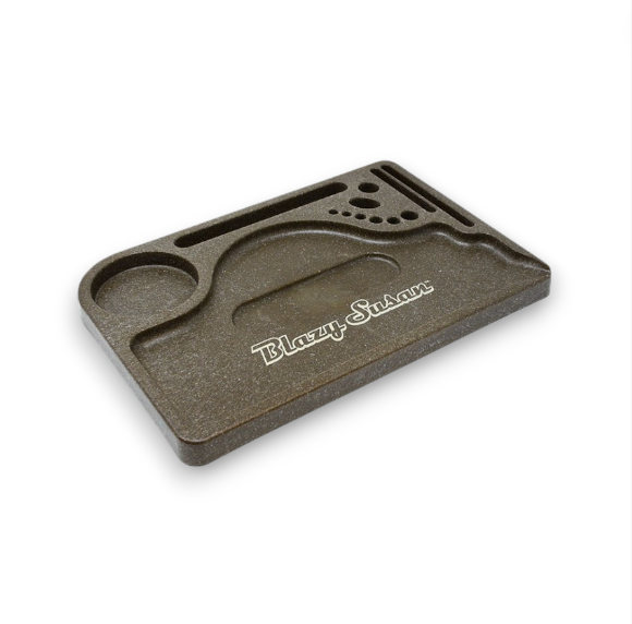 Blazy Susan Hemp Rolling Tray - Brown