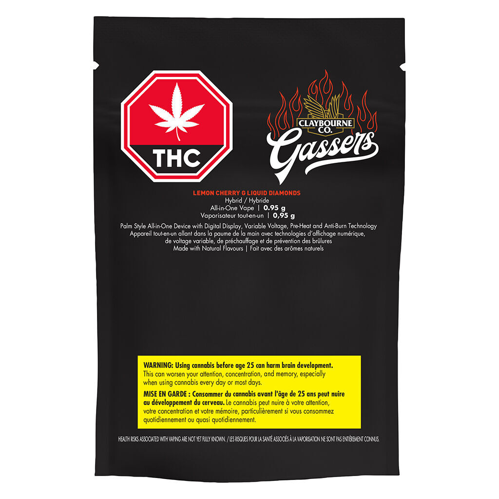 Claybourne - Gassers Lemon Cherry G Liquid Diamonds AIO - 0.95g