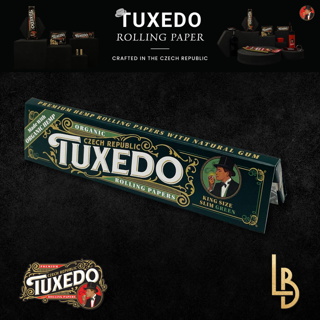 Tuxedo | Organic Hemp | King Size Slim Green | Rolling Papers