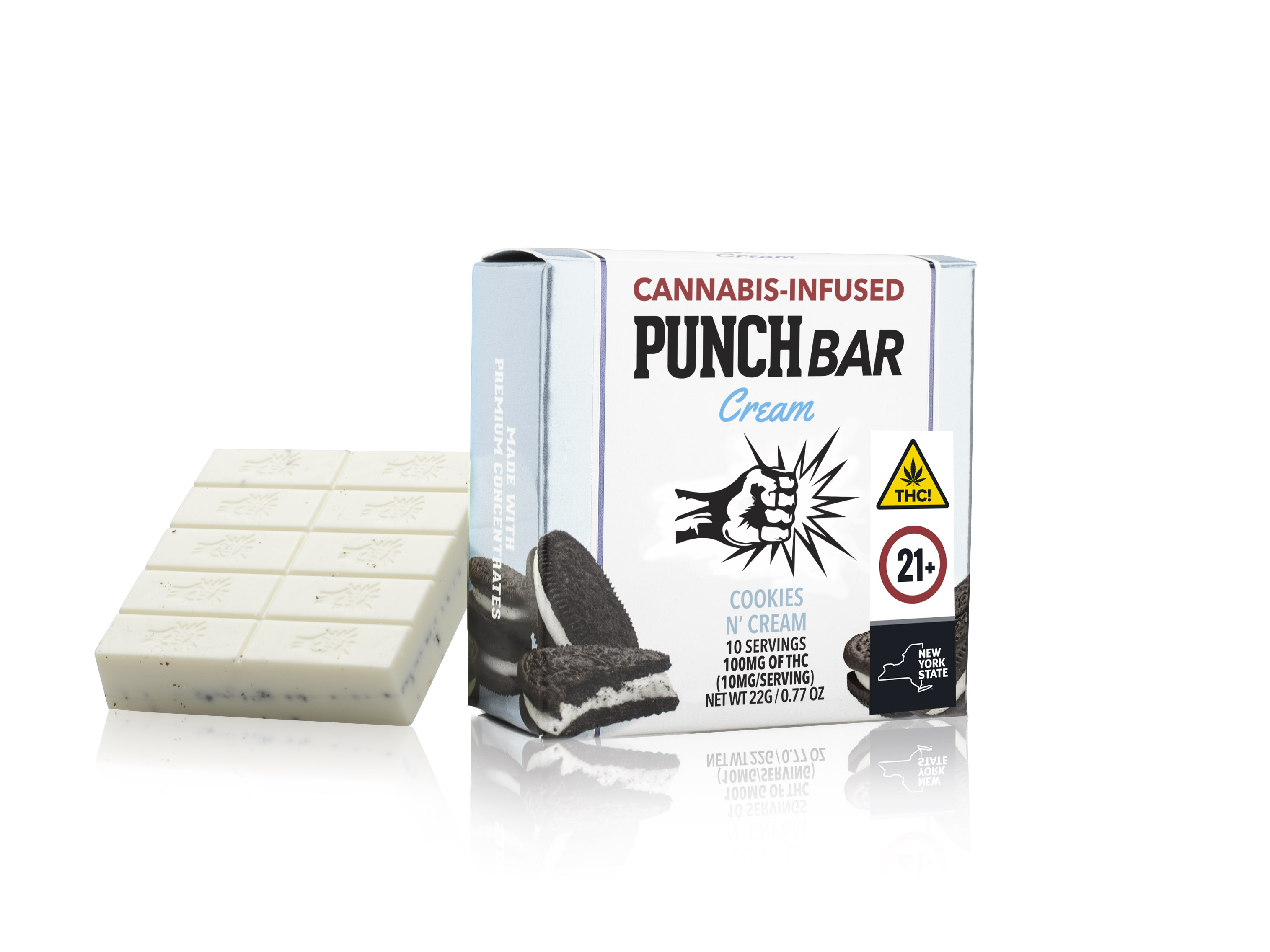 Cookies n' Cream White Chocolate PunchBar 100 mg (NY)