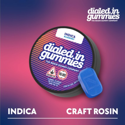 Blueberry Indica Classic Rosin Gummies (20 x 5mg) 100mg